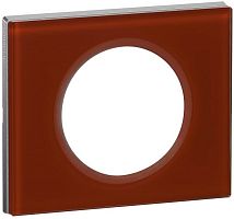 Рамка универсальная Legrand Celiane Corian 1-м. стекло смальта кармин картинка